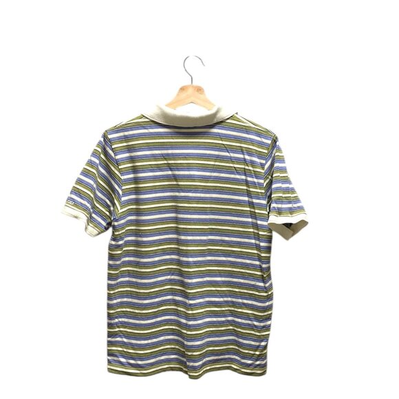 Izod Striped Polo Shirt Purple Size L Y2K - Picture 11 of 13